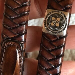 Brighton leather braided belt